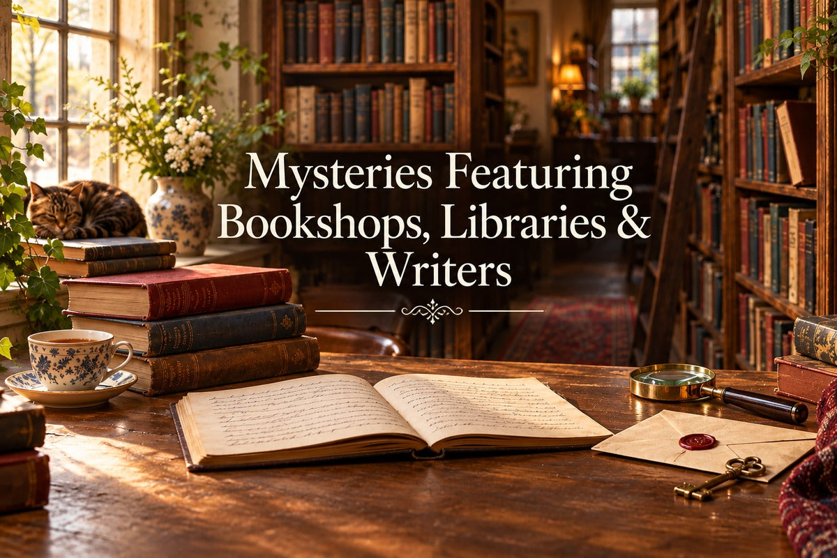 Mysteries featuring bookshops, libraries and writers
