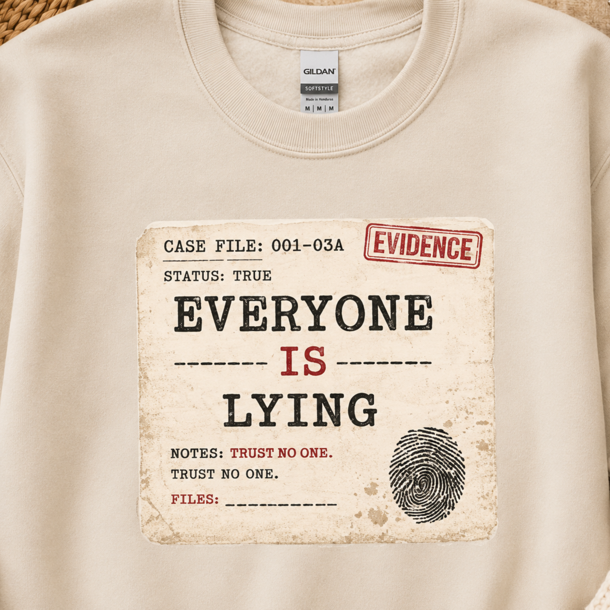Everyone Is Lying Sweatshirt, Psychological Thriller Sweatshirt, Mystery Book Lover Gift, Detective Fiction Reader Crewneck