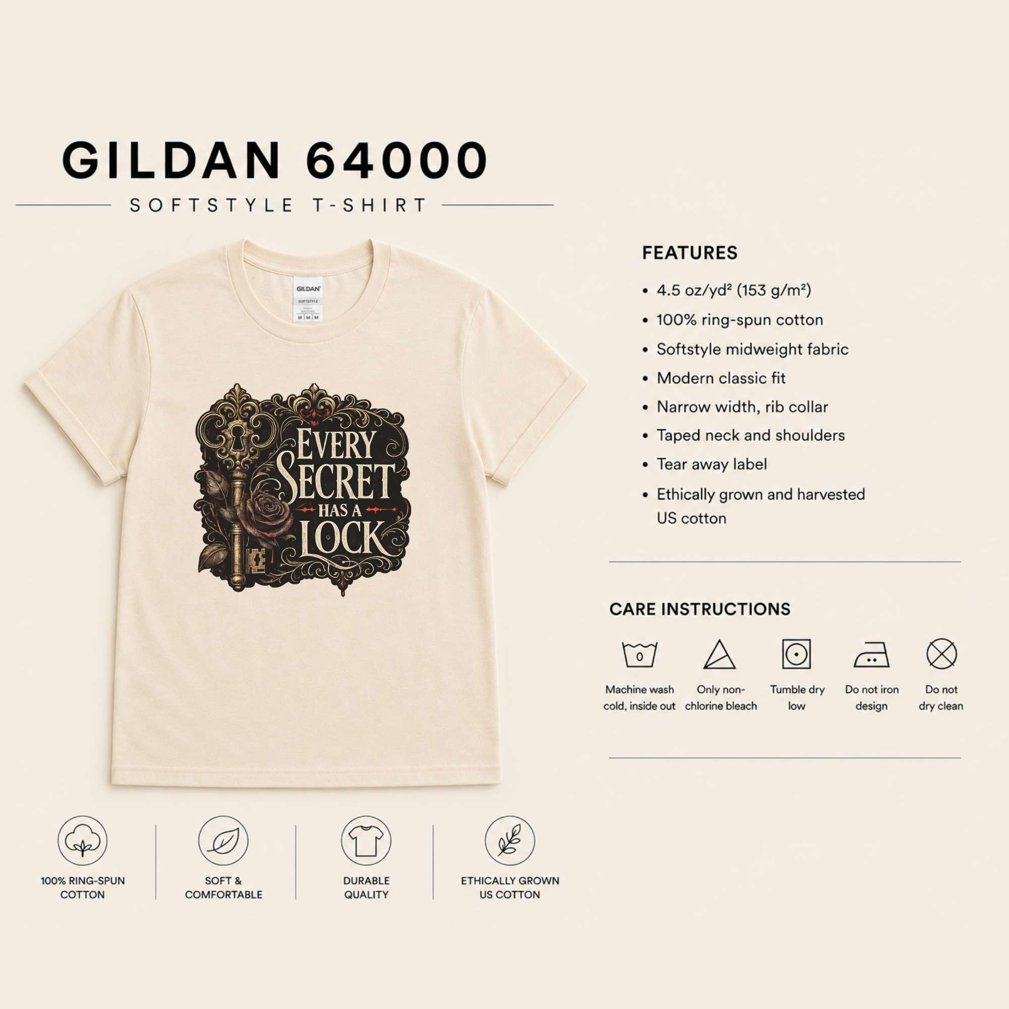 Every Secret Has a Lock Shirt, Gothic Book Lover Shirt, Mystery Reader Tee, Dark Academia T-Shirt, Thriller Reader Gift