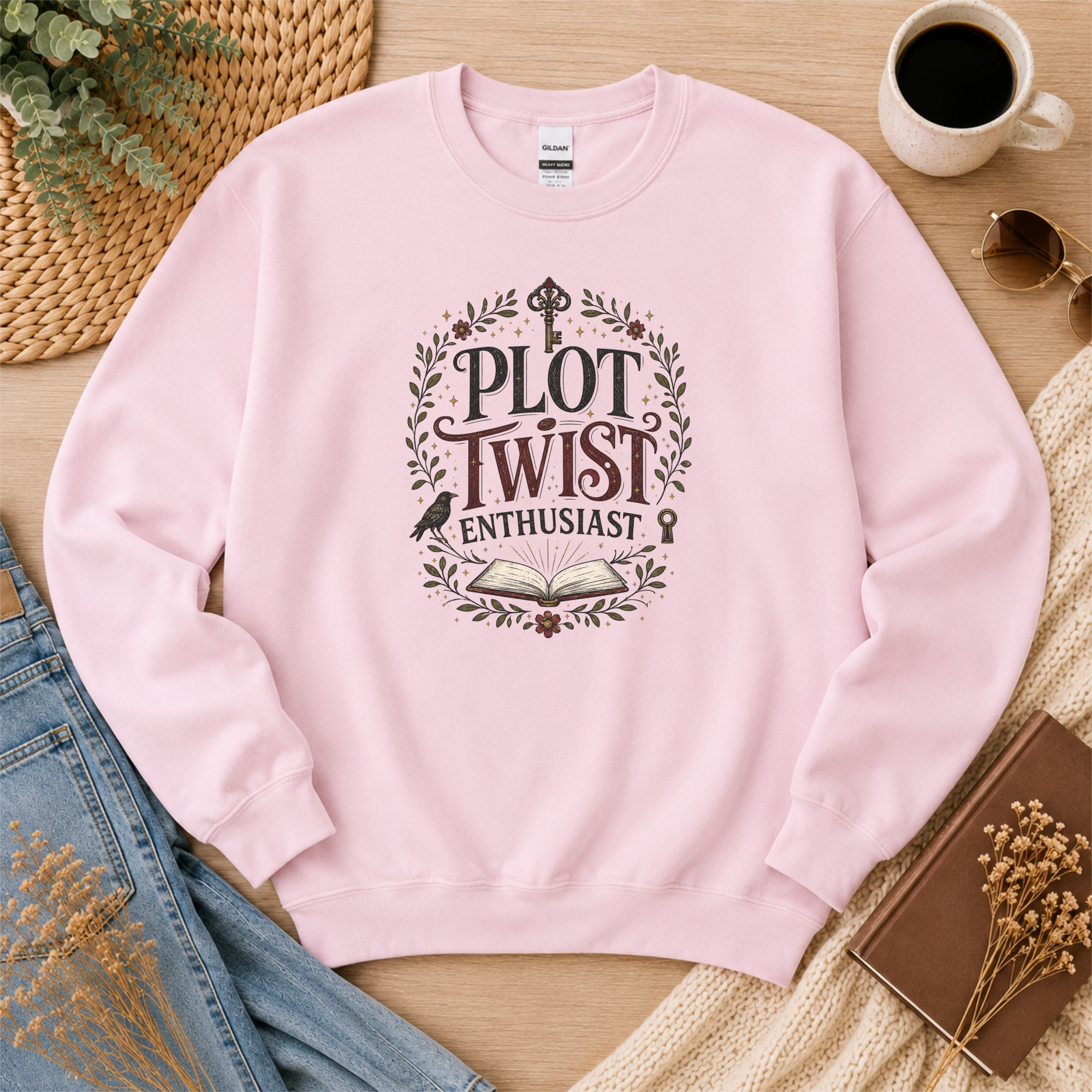 Thriller Reader Sweatshirt, Plot Twist Enthusiast Crewneck, Mystery Book Lover Gift, Cozy Reading Sweatshirt, Book Club Gift