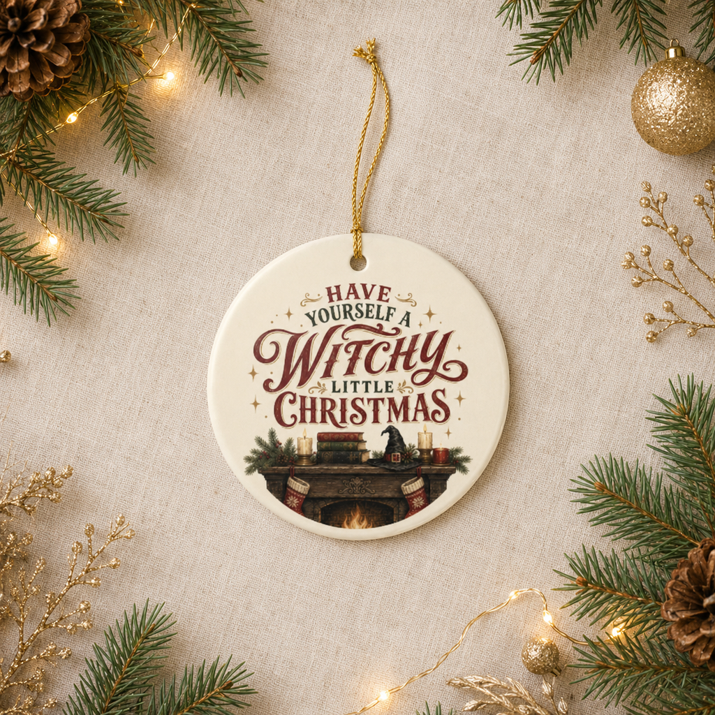 Witchy Christmas Ornament, Have Yourself a Witchy Little Christmas, Magical Holiday Tree Decor, Cozy Gothic Winter Gift