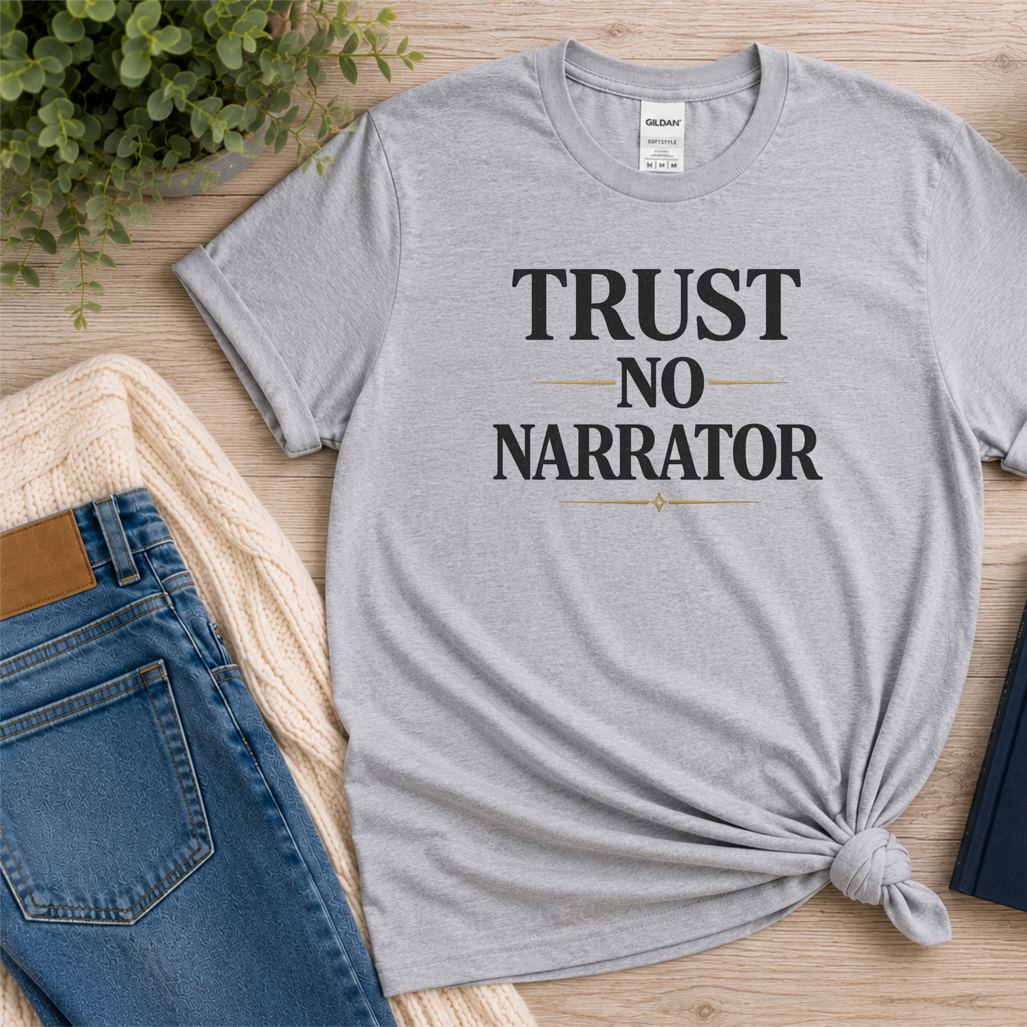 Trust No Narrator Shirt, Psychological Thriller Reader Tee, Mystery Reader Gift, Suspense Fan Shirt, Book Club Gift