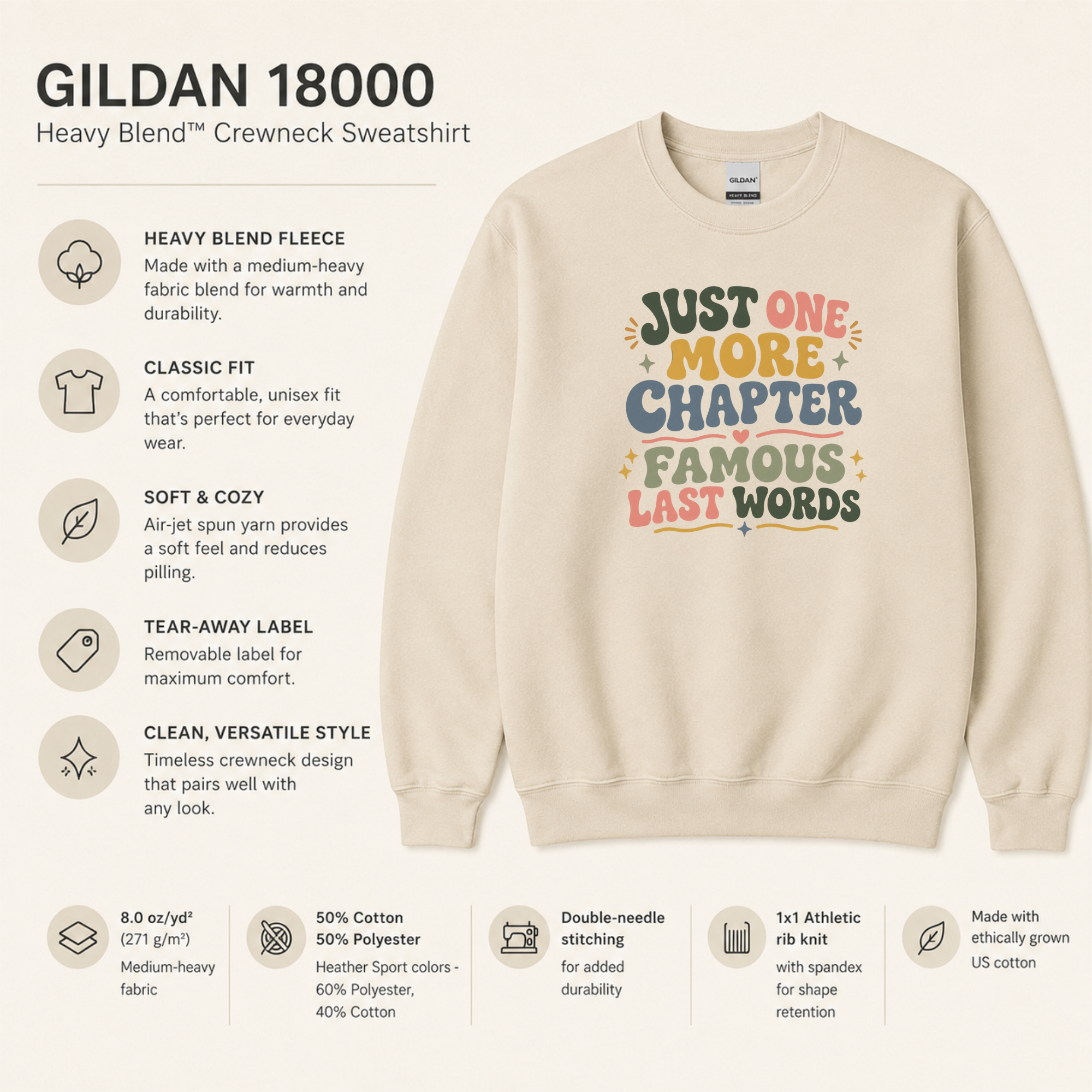 Just One More Chapter Sweatshirt, Funny Book Lover Gift, Reader Crewneck, Cozy Reading Sweatshirt, Book Club Gift