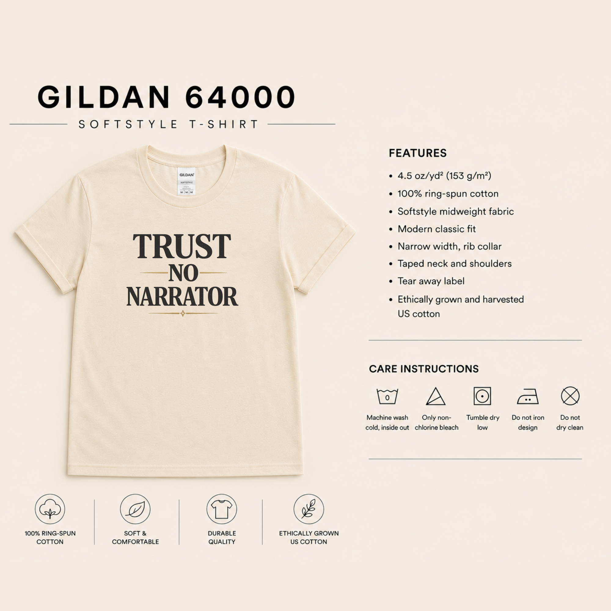Trust No Narrator Shirt, Psychological Thriller Reader Tee, Mystery Reader Gift, Suspense Fan Shirt, Book Club Gift