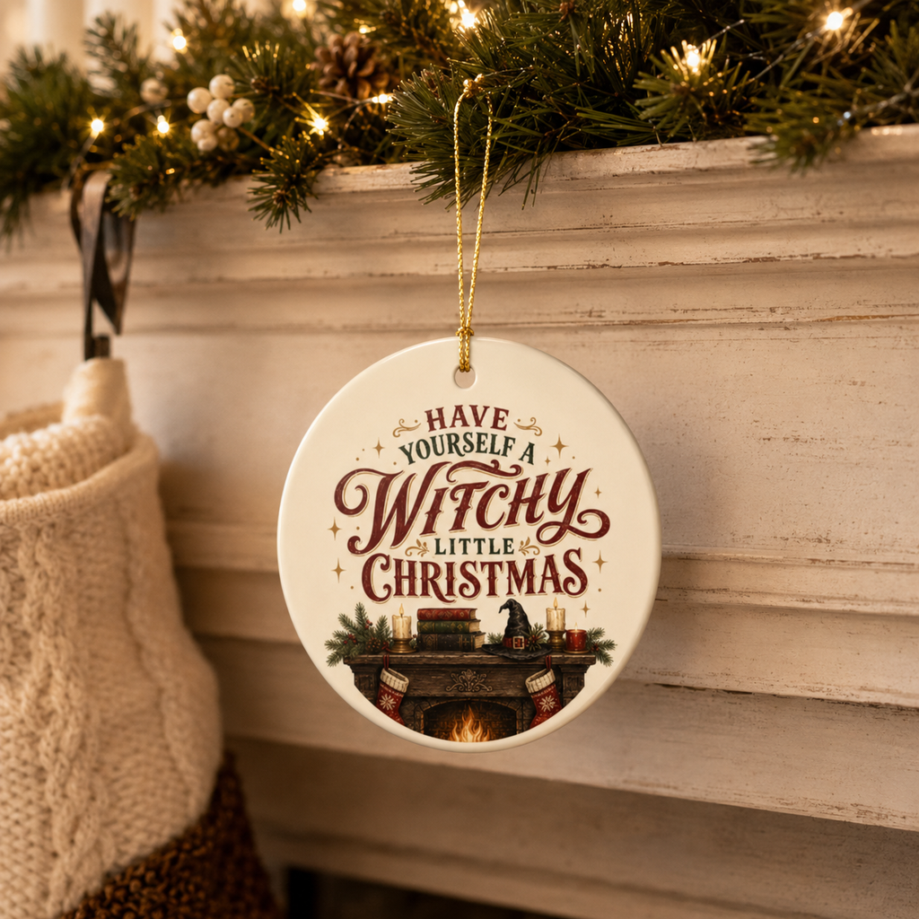 Witchy Christmas Ornament, Have Yourself a Witchy Little Christmas, Magical Holiday Tree Decor, Cozy Gothic Winter Gift