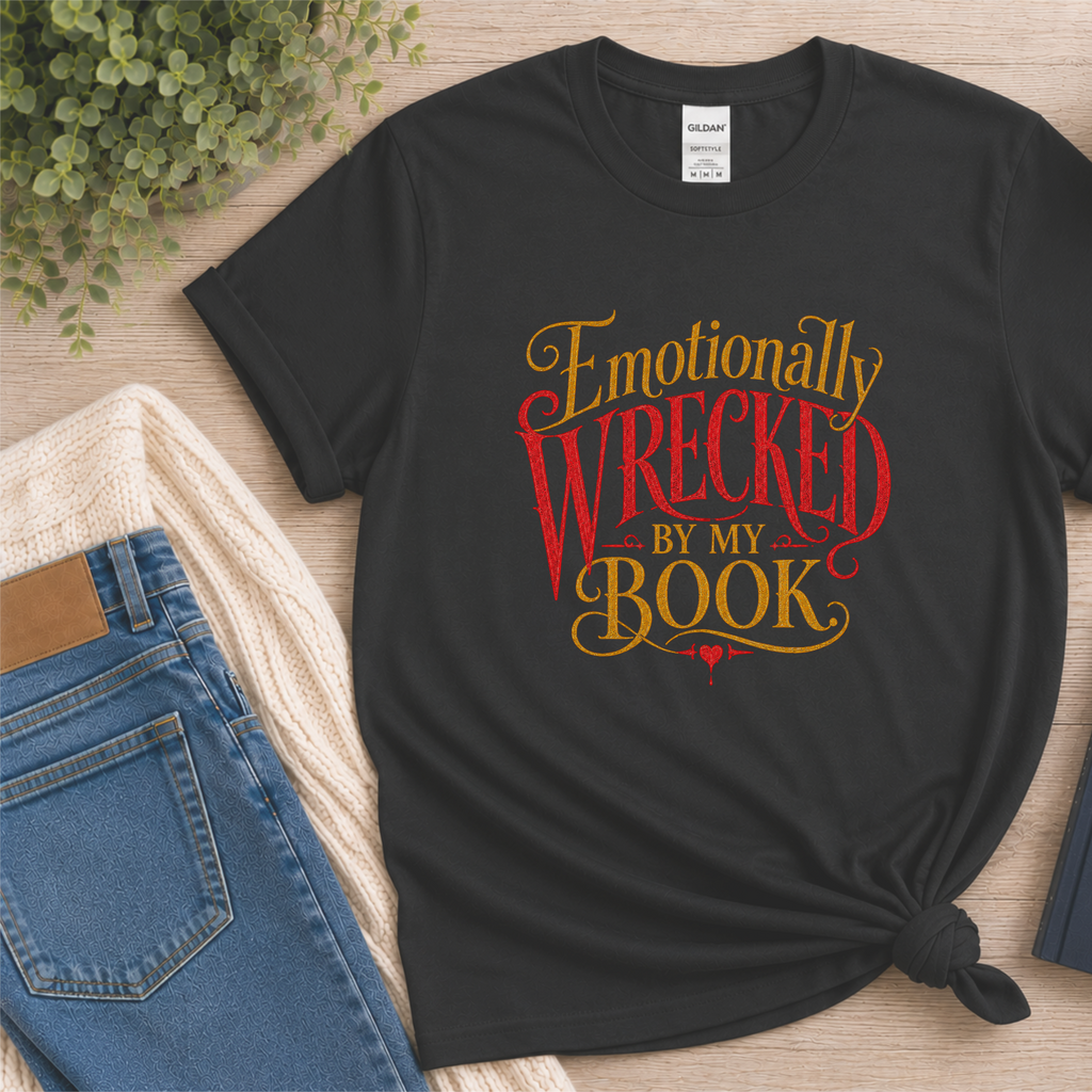 Emotionally Wrecked by My Book Shirt, Book Lover Tee, Literary Reader Gift, Reading Shirt, Bookworm T-Shirt, Bibliophile Top Gift!