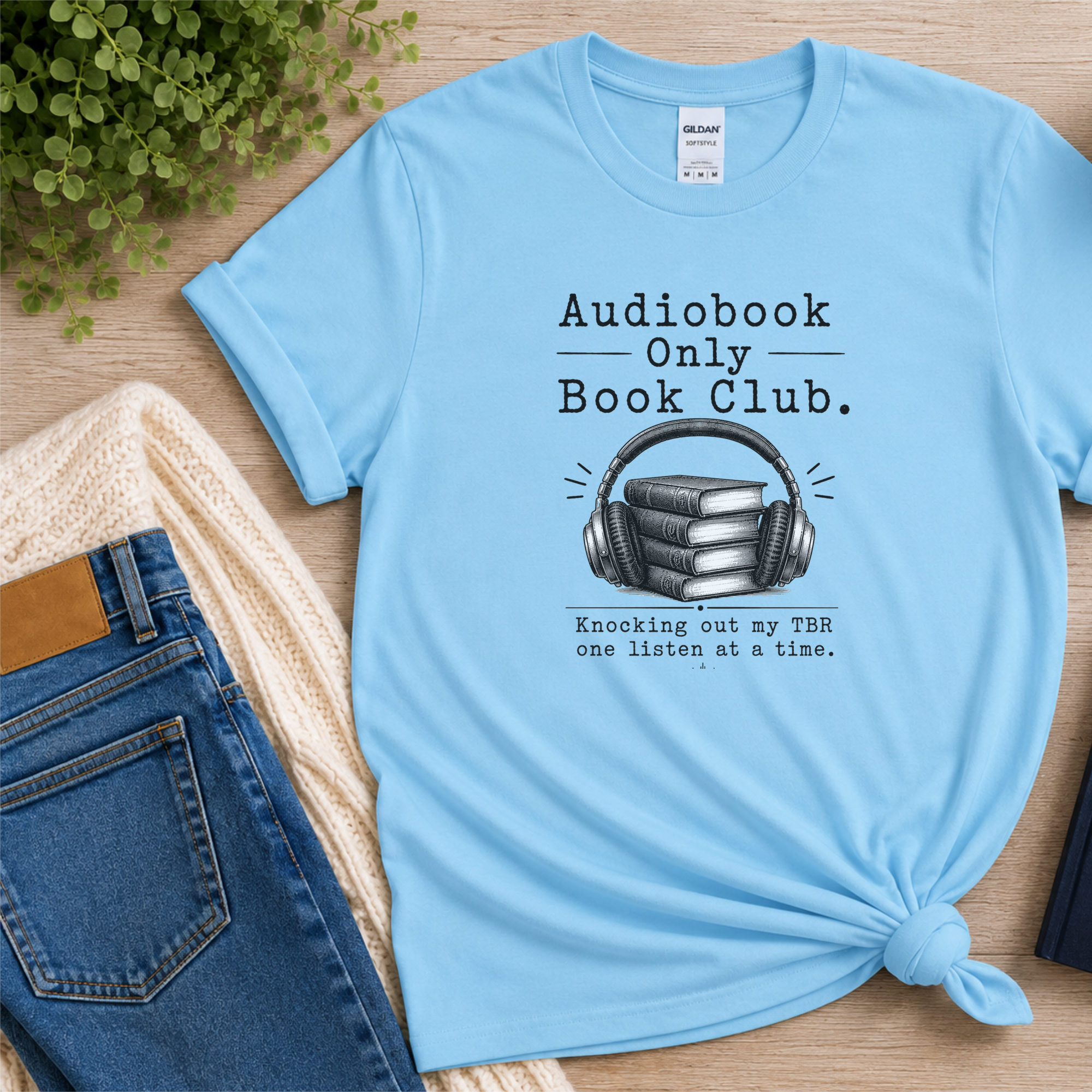 Audiobook Only Book Club Shirt, Audiobook Lover Gift, Reader T-Shirt, Book Club Tee