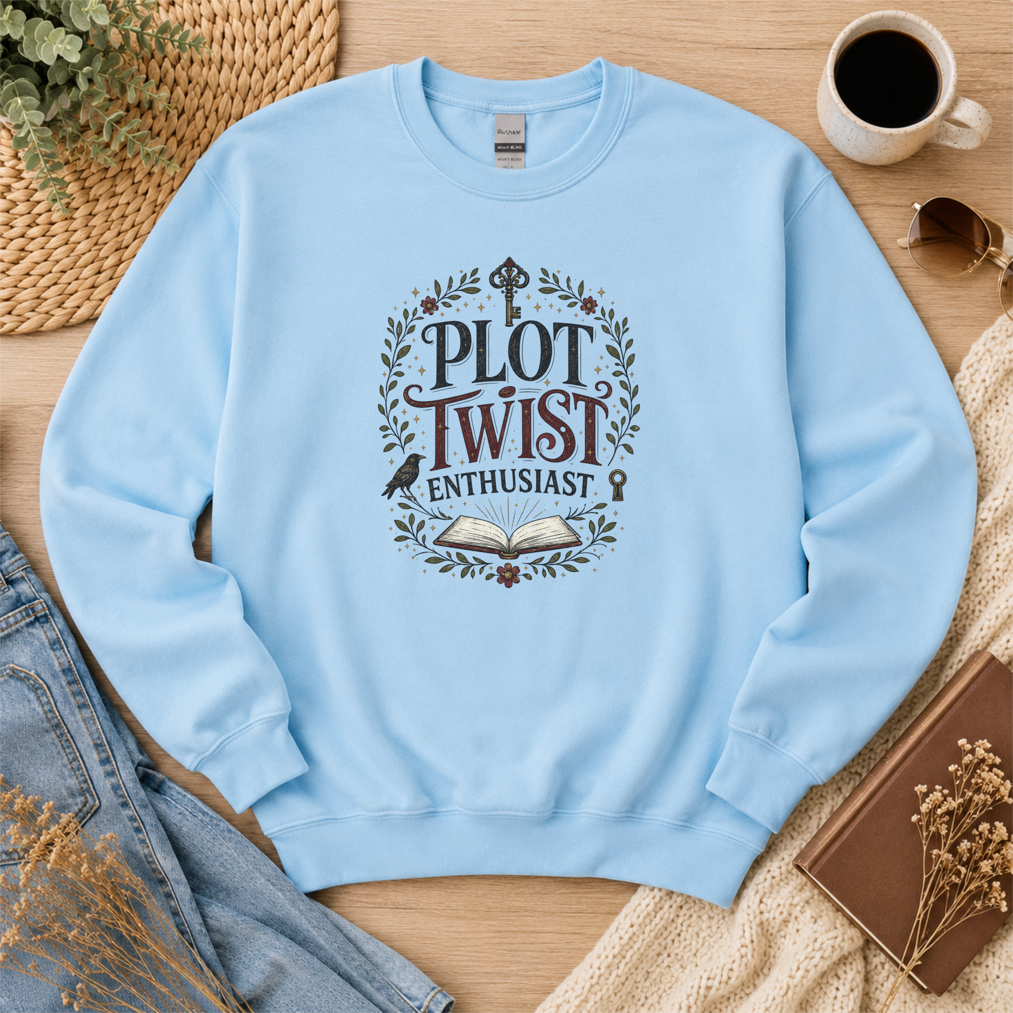 Thriller Reader Sweatshirt, Plot Twist Enthusiast Crewneck, Mystery Book Lover Gift, Cozy Reading Sweatshirt, Book Club Gift