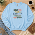 Just One More Chapter Sweatshirt, Funny Book Lover Gift, Reader Crewneck, Cozy Reading Sweatshirt, Book Club Gift