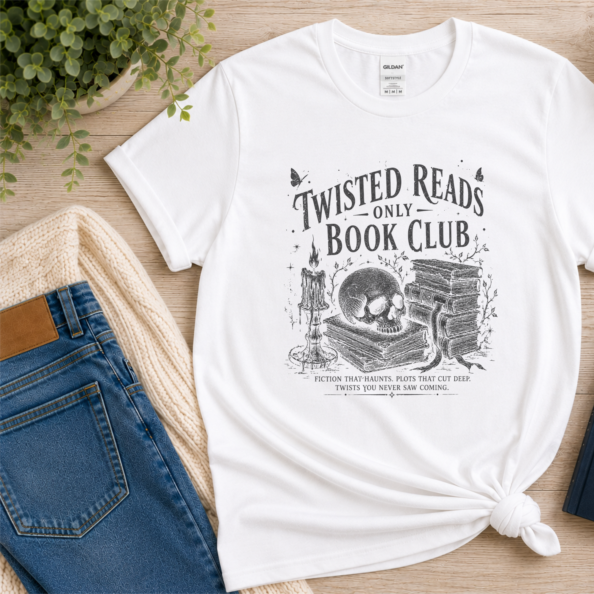 Twisted Reads Only Book Club Shirt, Thriller Book Club T Shirt, Gothic Book Lover Gift, Dark Academia Reader Tee, Horror Reader