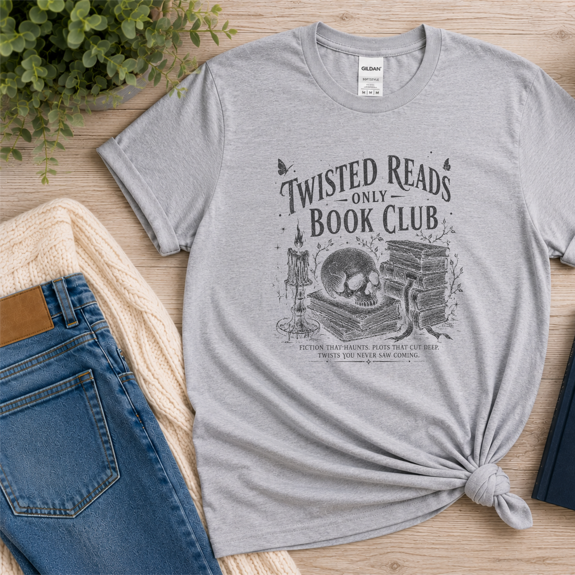 Twisted Reads Only Book Club Shirt, Thriller Book Club T Shirt, Gothic Book Lover Gift, Dark Academia Reader Tee, Horror Reader