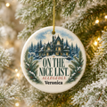 Personalized Mystery Reader Christmas Ornament, On the Nice List Allegedly, Book Lover Holiday Decor, Literary Gift