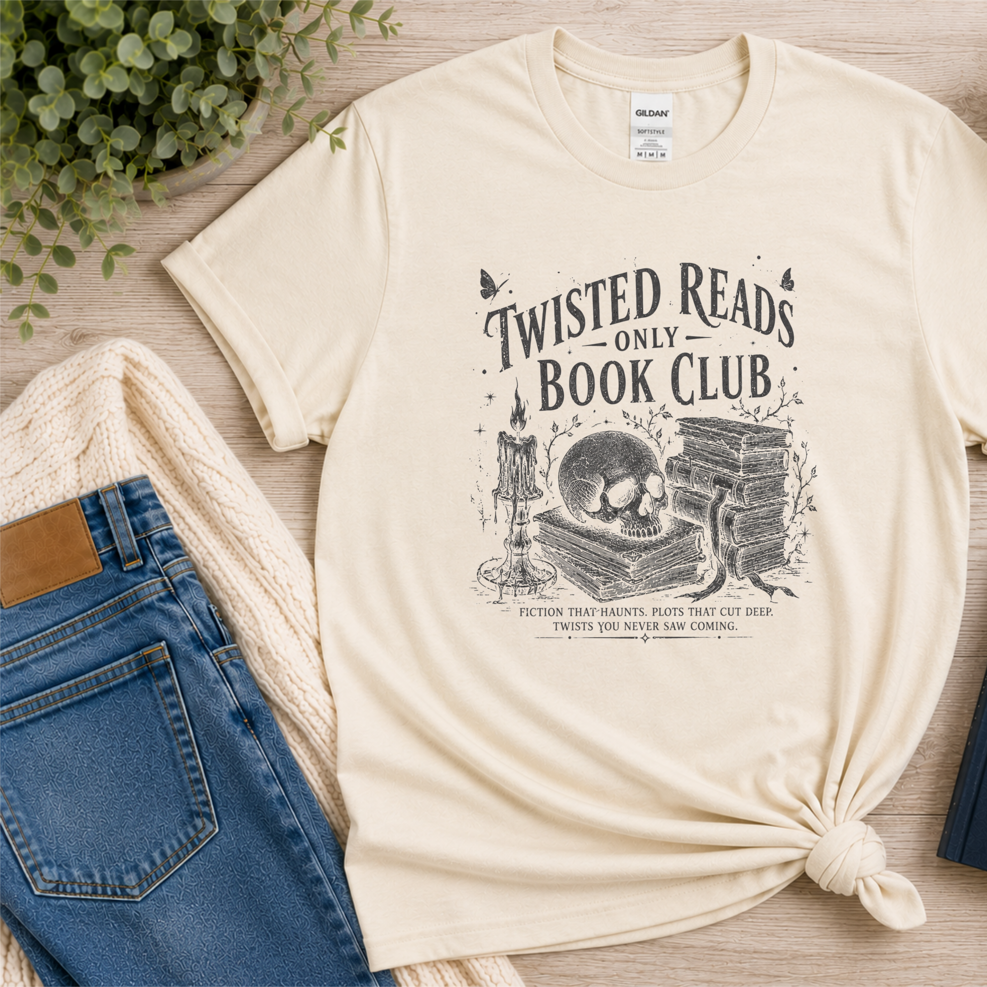 Twisted Reads Only Book Club Shirt, Thriller Book Club T Shirt, Gothic Book Lover Gift, Dark Academia Reader Tee, Horror Reader