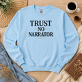 Trust No Narrator Sweatshirt, Psychological Thriller Reader Crewneck, Mystery Reader Gift, Book Club Sweatshirt