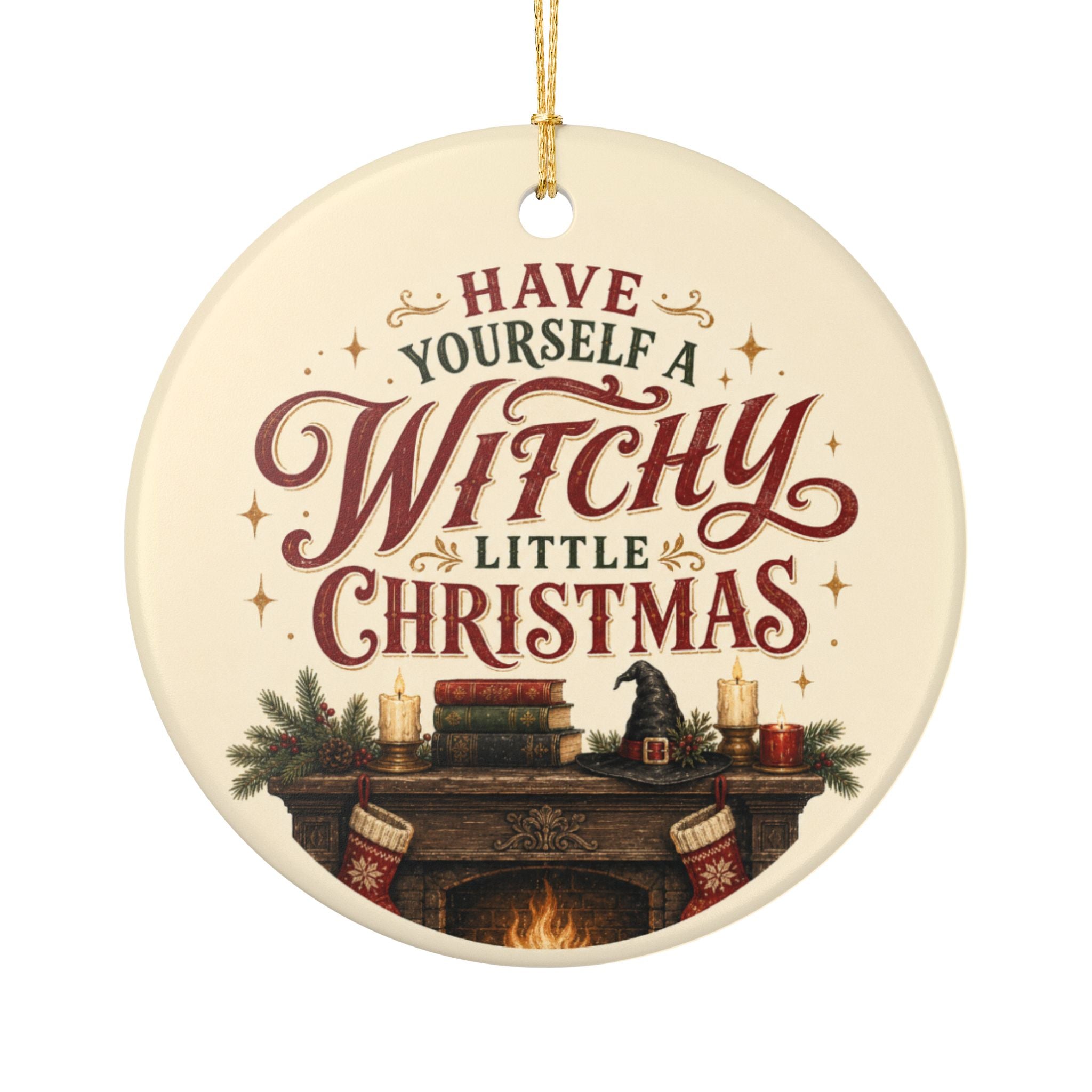 Witchy Christmas Ornament, Have Yourself a Witchy Little Christmas, Magical Holiday Tree Decor, Cozy Gothic Winter Gift