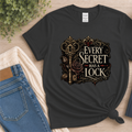 Every Secret Has a Lock Shirt, Gothic Book Lover Shirt, Mystery Reader Tee, Dark Academia T-Shirt, Thriller Reader Gift