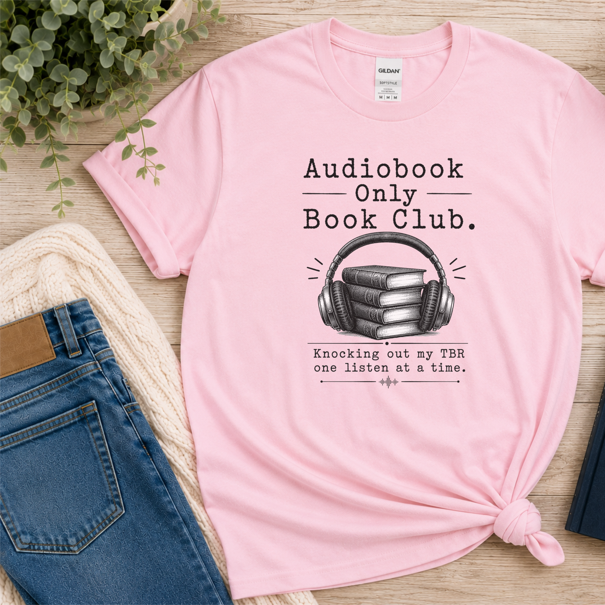 Audiobook Only Book Club Shirt, Audiobook Lover Gift, Reader T-Shirt, Book Club Tee