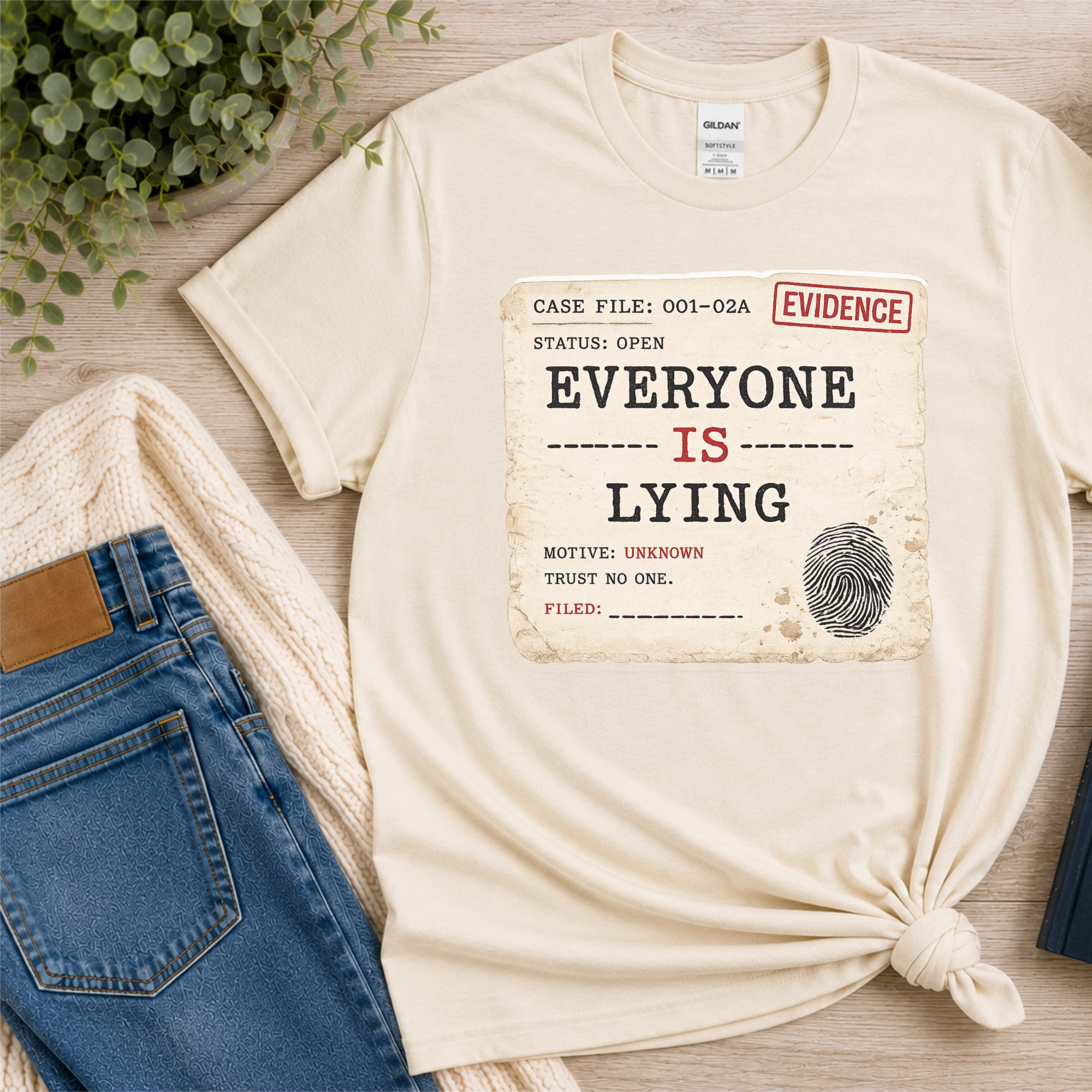 Everyone Is Lying T-Shirt, Psychological Thriller Shirt, Mystery Book Lover Gift, Detective Fiction Reader Tee