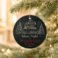 Suspicious Night Christmas Ornament, Mystery Reader Gift, Dark Academia Holiday Decor, Gothic Manor Tree Ornament for Thriller Fans
