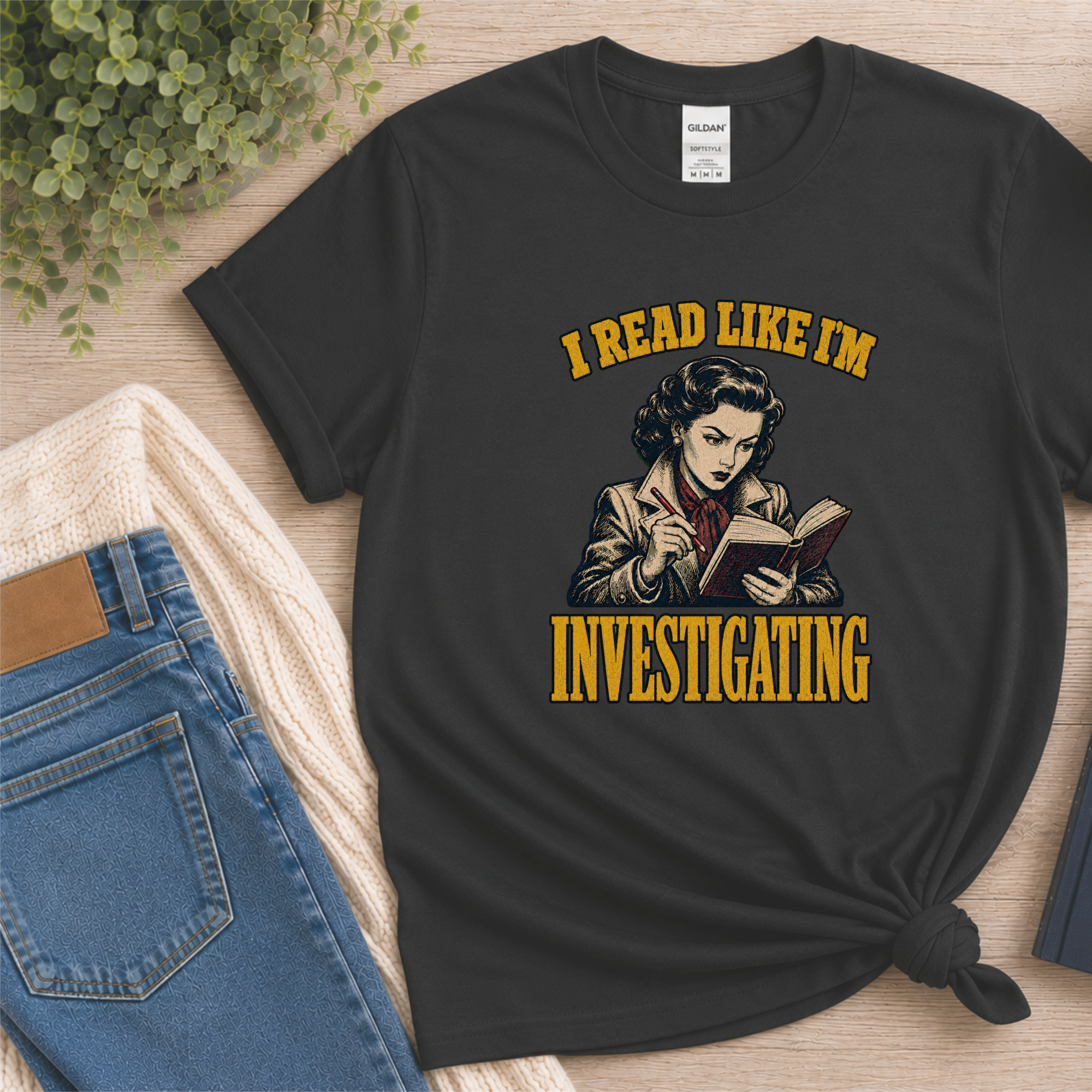 I Read Like I’m Investigating Shirt, Mystery Reader T Shirt, Thriller Book Lover Gift, Vintage Detective Bookish Tee