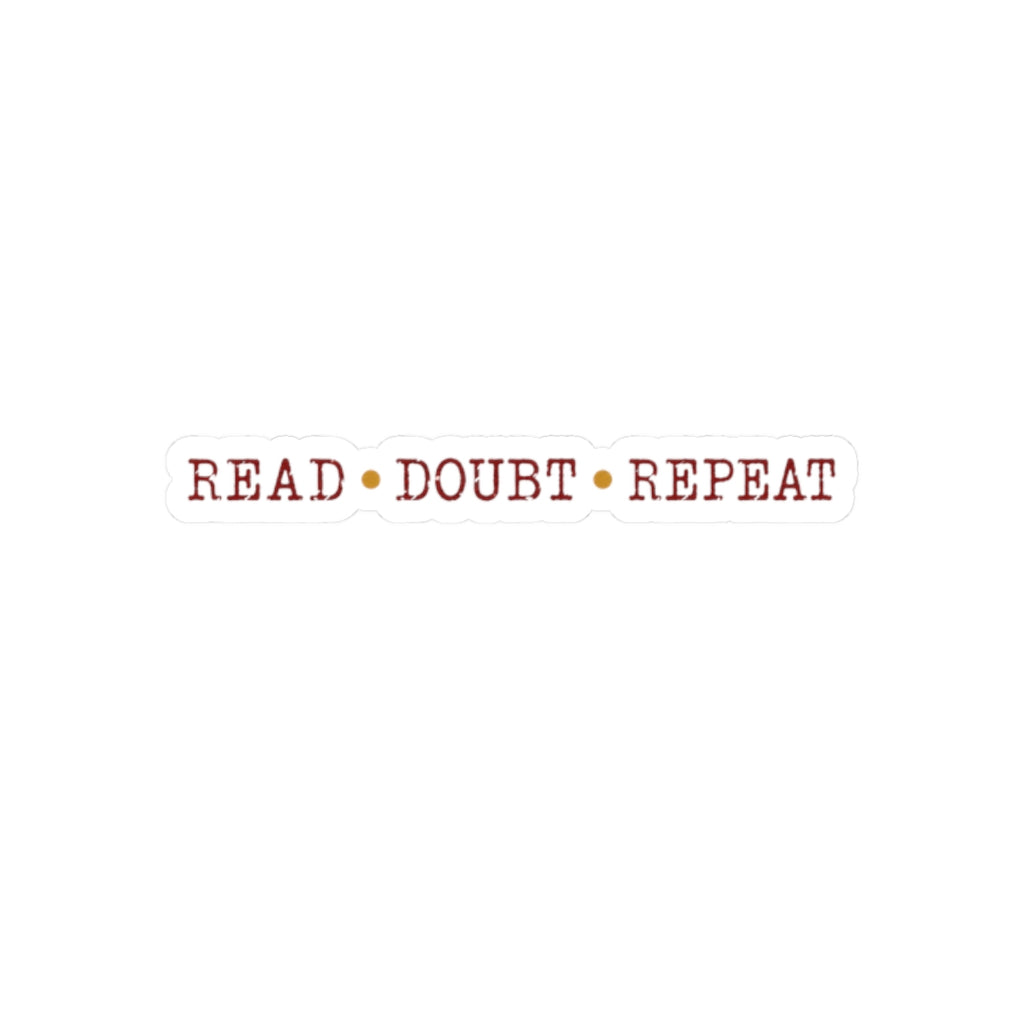 Read Doubt Repeat Sticker, Psychological Thriller Sticker, Mystery Reader Gift, Book Lover Sticker, Kindle Sticker, Laptop Sticker