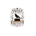 Trust No One Sticker, Psychological Thriller Reader Gift, Quiet Character Vinyl Sticker, Mystery Book Lover Decal