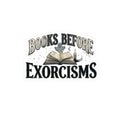 Books Before Exorcisms Sticker Gothic Bookish Spooky Ghost Reader Halloween Book Lover Decal Dark Academia Horror Laptop Water Bottle Sticker